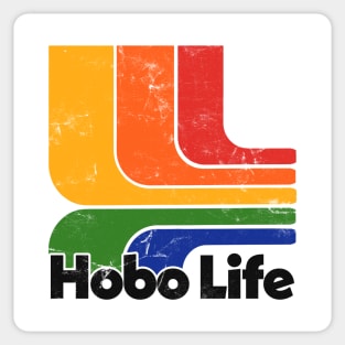 Hobo Life /// Faded Thrift Style Retro Design Sticker